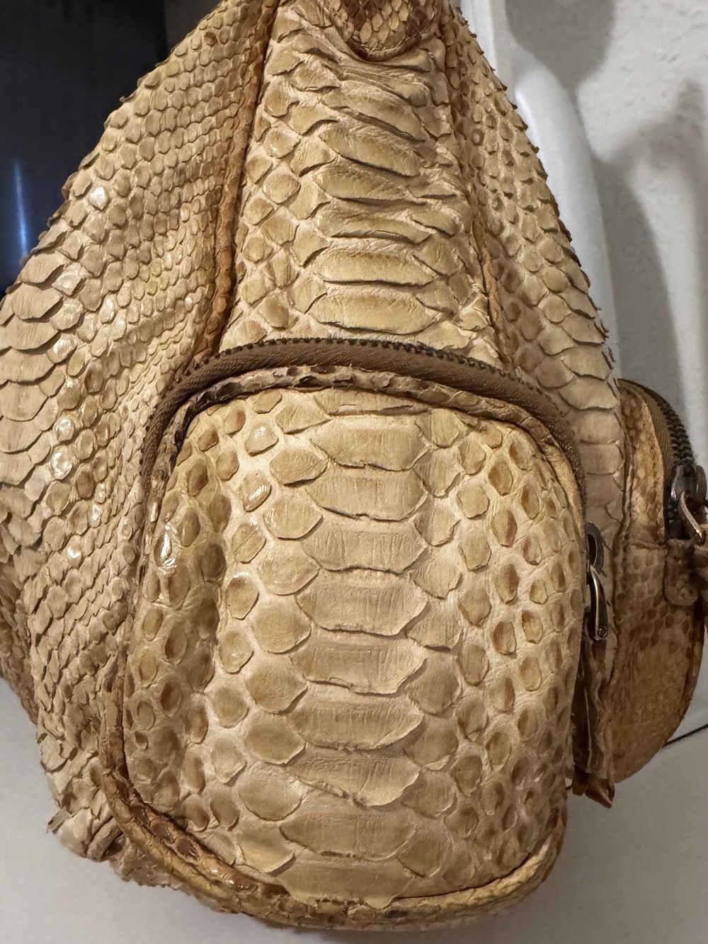 Prada Beige Cargo PythonShoulder Bag - Picture 4 of 16